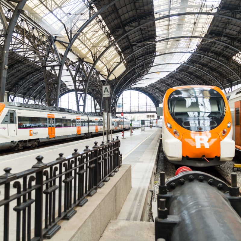 Train station in Barcelona, Spain