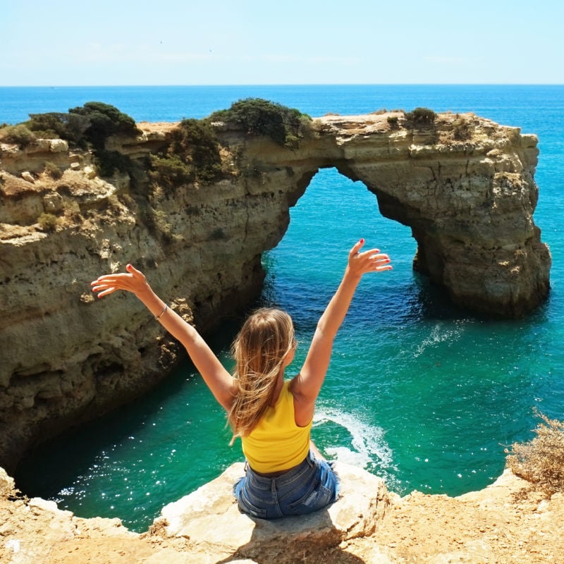 woman enjoying panoramic view