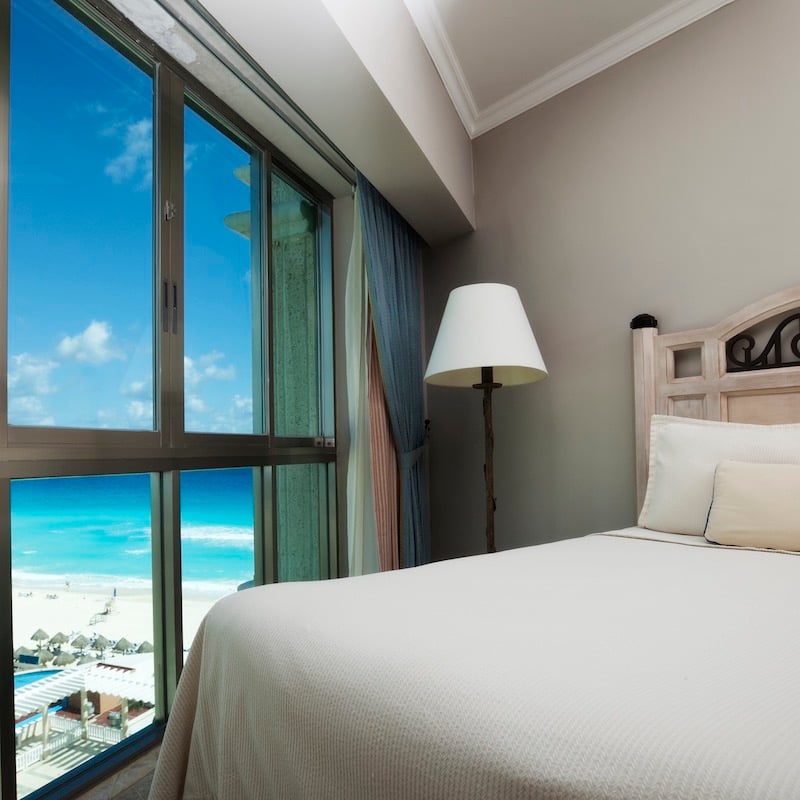 A Resort Room With The View Of The Caribbean Sea, Mexico