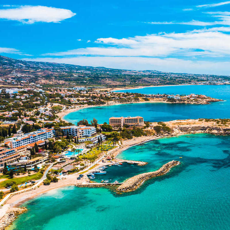 Aerial View Of Paphos, In Cyprus, East Mediterranean Sea