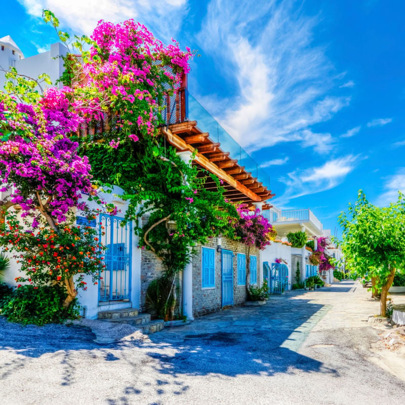 Bodrum street view in Turkey, Mediterranean Coast