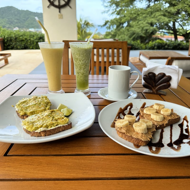 Breakfast food at La Santa Maria in Nicaragua