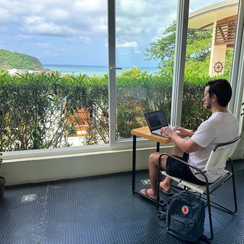 Digital nomad working in Nicaragua