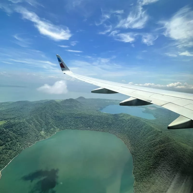 Flying into Managua airport in Nicaragua