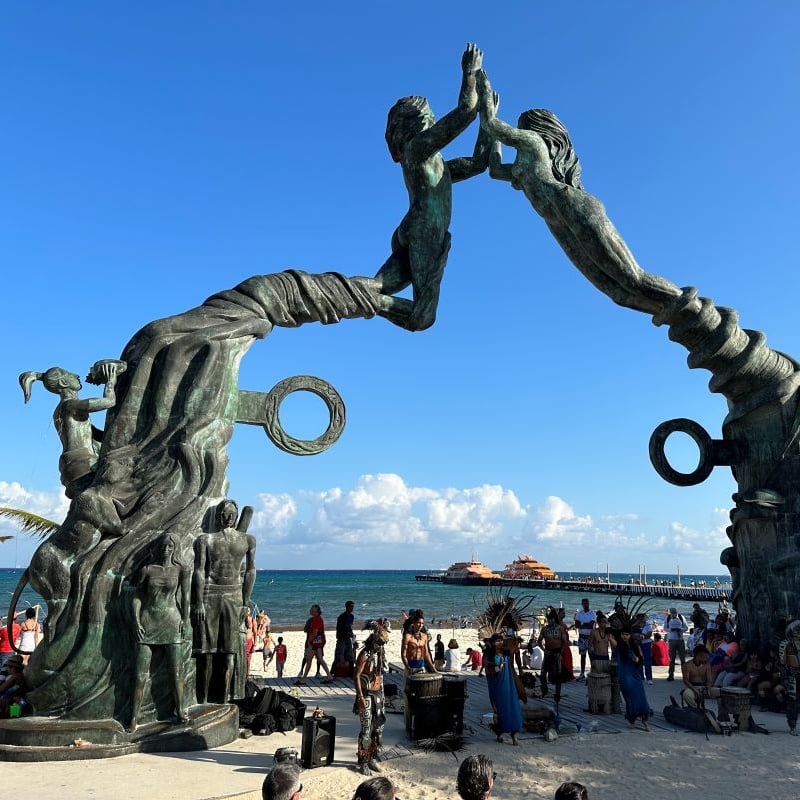 Playa Del Carmen Portal Statue, Mexico