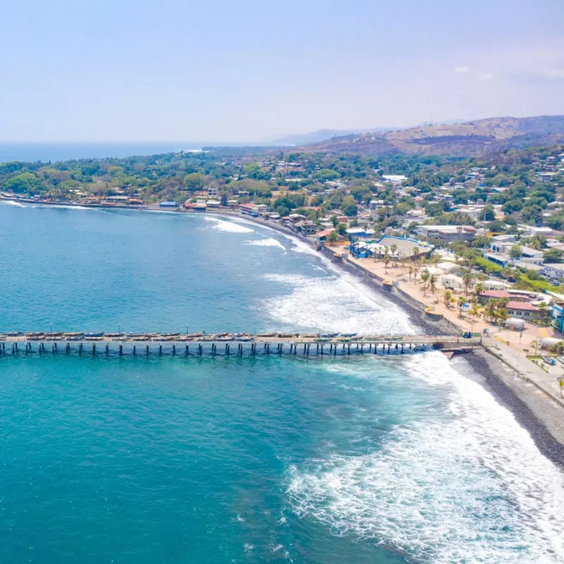 La Libertad Beach in El Salvador