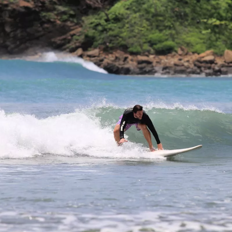 Man surfing in San Juan del Sur