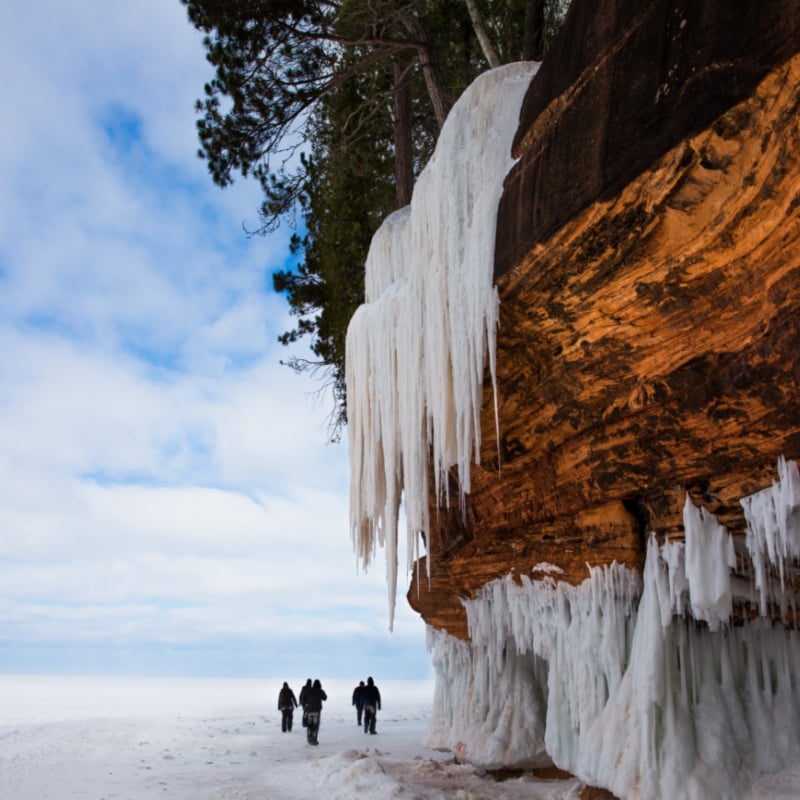 The Apostle Islands, Wisconsin in the ice