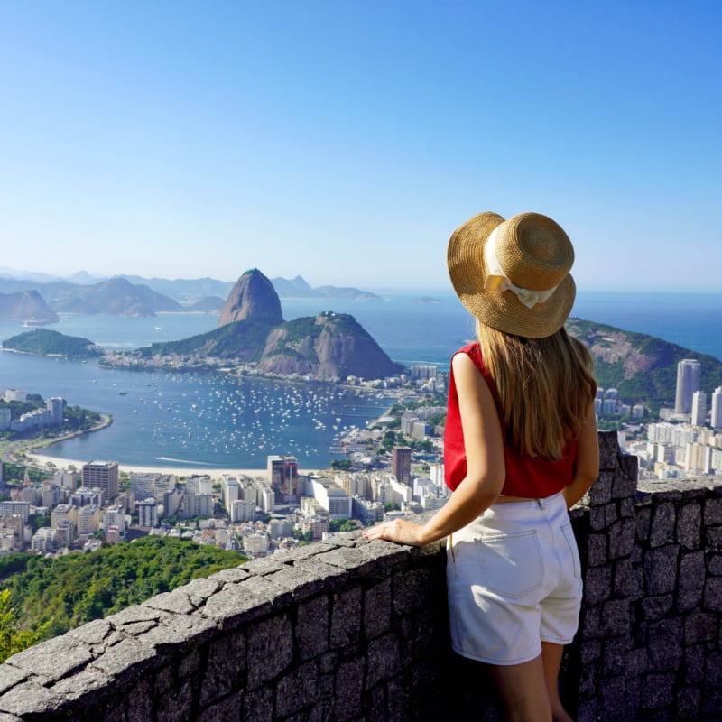 Woman looking at Rio in Brazil