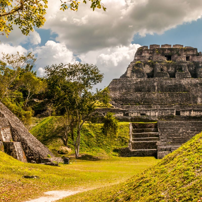 Xunantunich maya ruins in belize