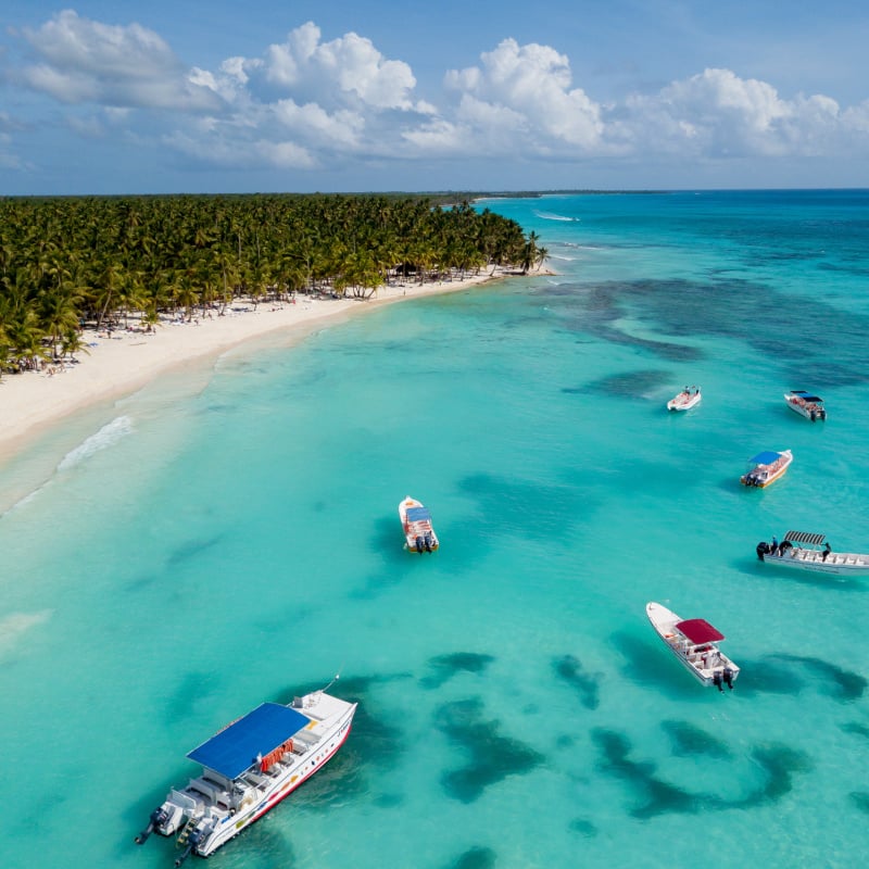 Boats In Punta Cana, Dominican Republic, Caribbean Sea