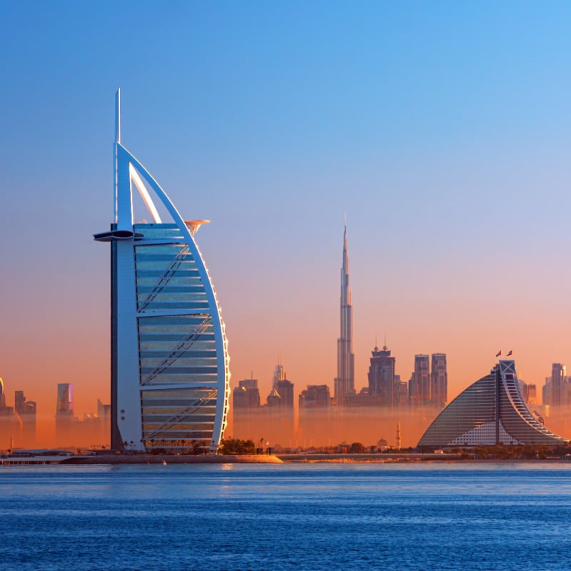 Dubai At Dusk, United Arab Emirates