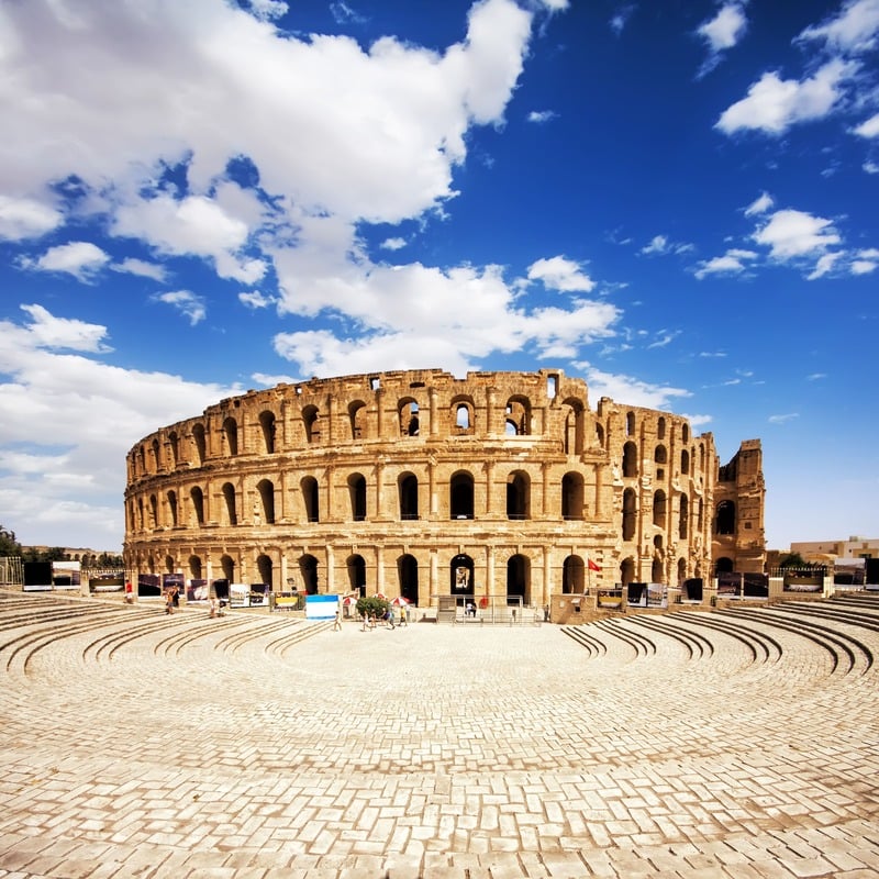 A Ancient Roman Theatre In Tunisia, North Africa