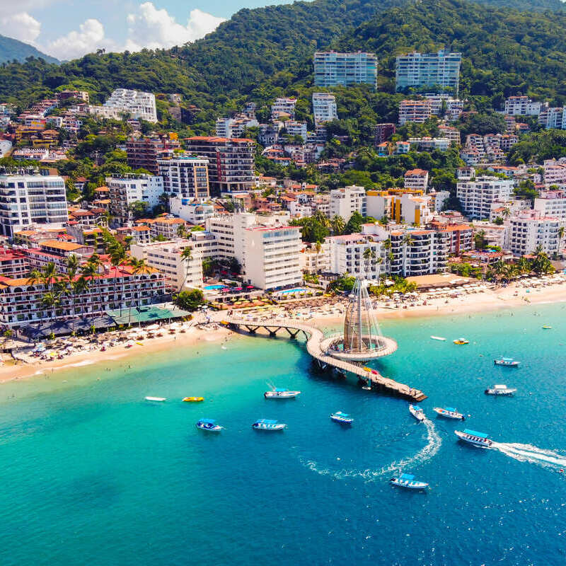 Aerial View Of Puerto Vallarta, Jalisco, Mexico, Latin America