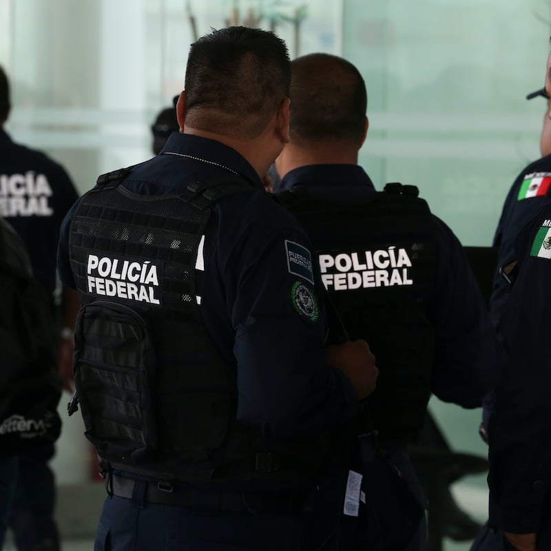 A Group Of Mexican Police Officers