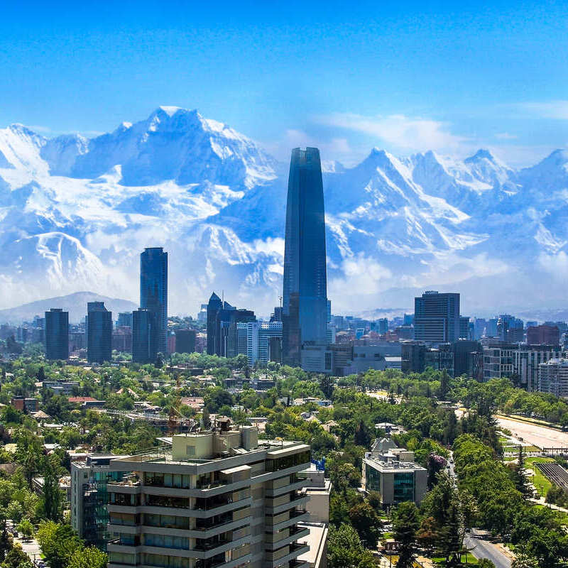 Santiago de Chile Cityscape, The Capital City Of Chile, South America