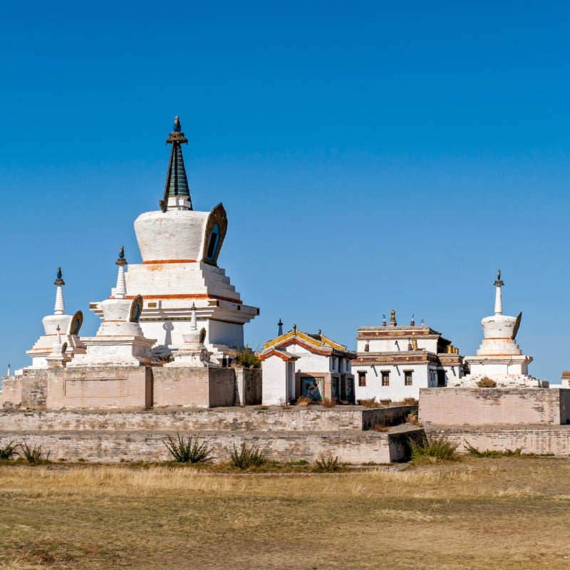 The Erdenetsu Buddhist Monastery in Karakorum, the former capital of Mongolia