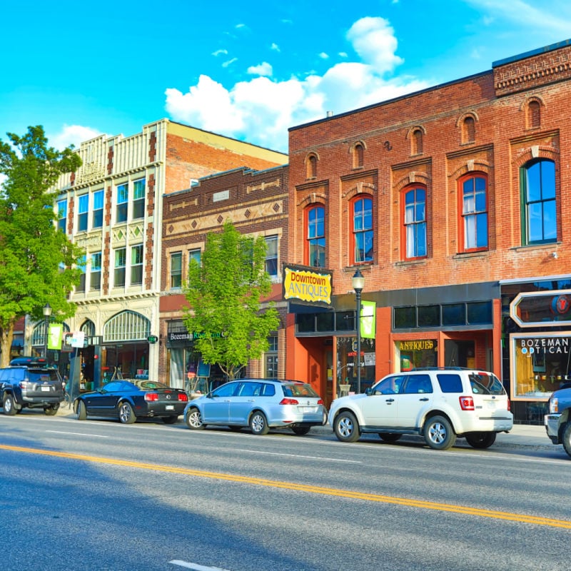 charming street in bozeman