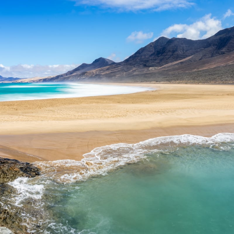 cofete beach in fuerteventura canary islands