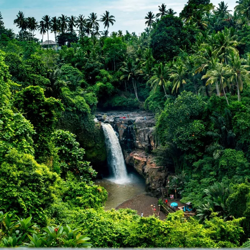 Hidden Waterfall In Bali, Indonesia, Southeast Asia