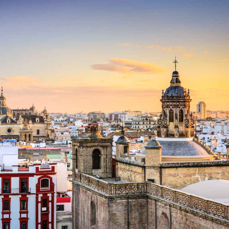 Seville Cityscape, The Capital Of Andalusia, Spain, Iberian Europe