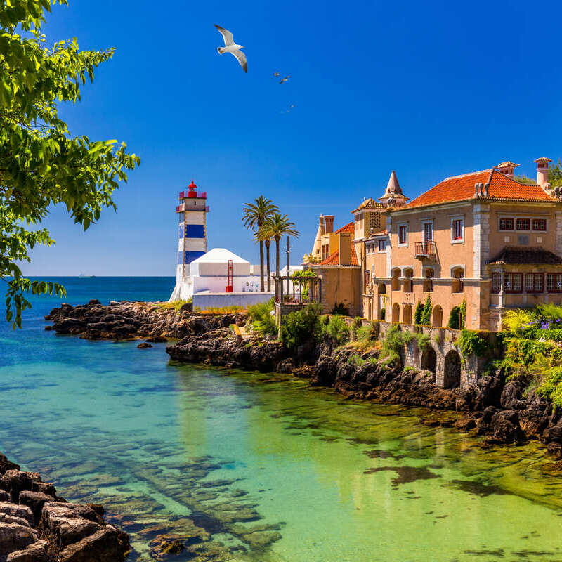 A Colonial Mansion And Lighthouse In Santa Marta, Colombia, South America