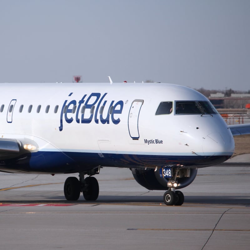 JetBlue plane on the runway