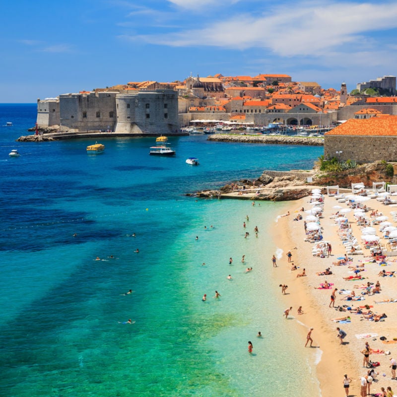 Panoramic view of Dubrovnik Old Town, Croatia