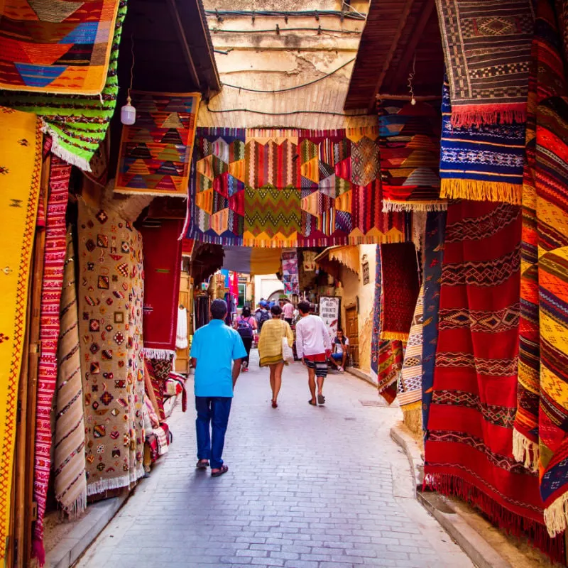 the old streets of the medina in fez morocco