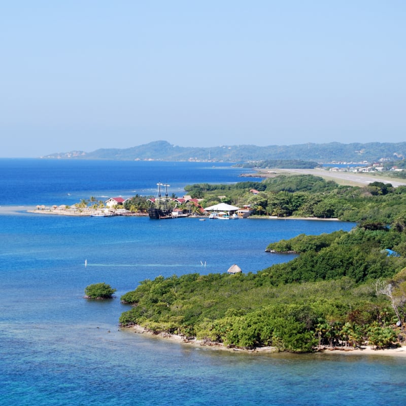 View Of Roatan, Honduras, Central America