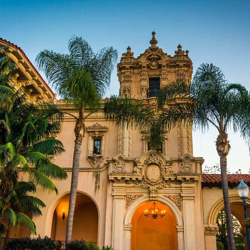 Historical European Stylel Building In Balboa Park, San Diego, California, United States