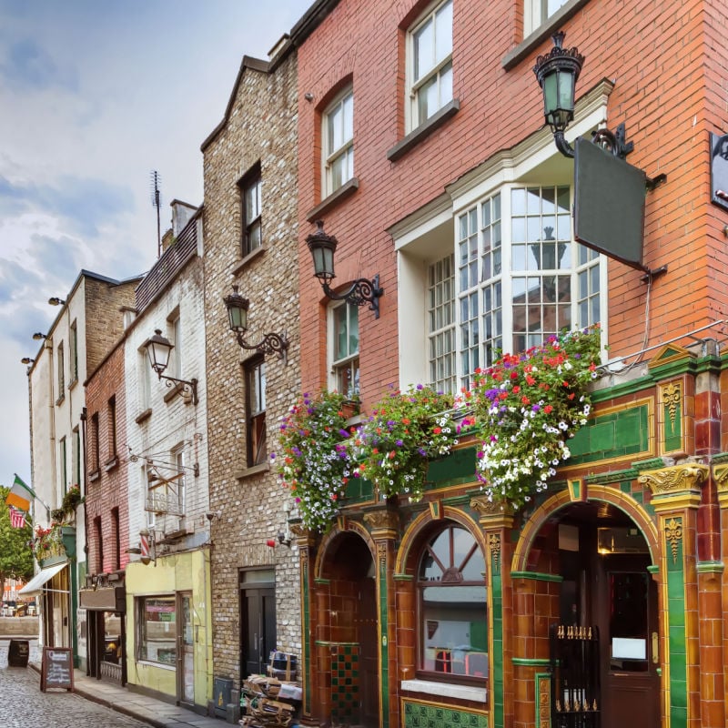 colorful buildings along street in dublin