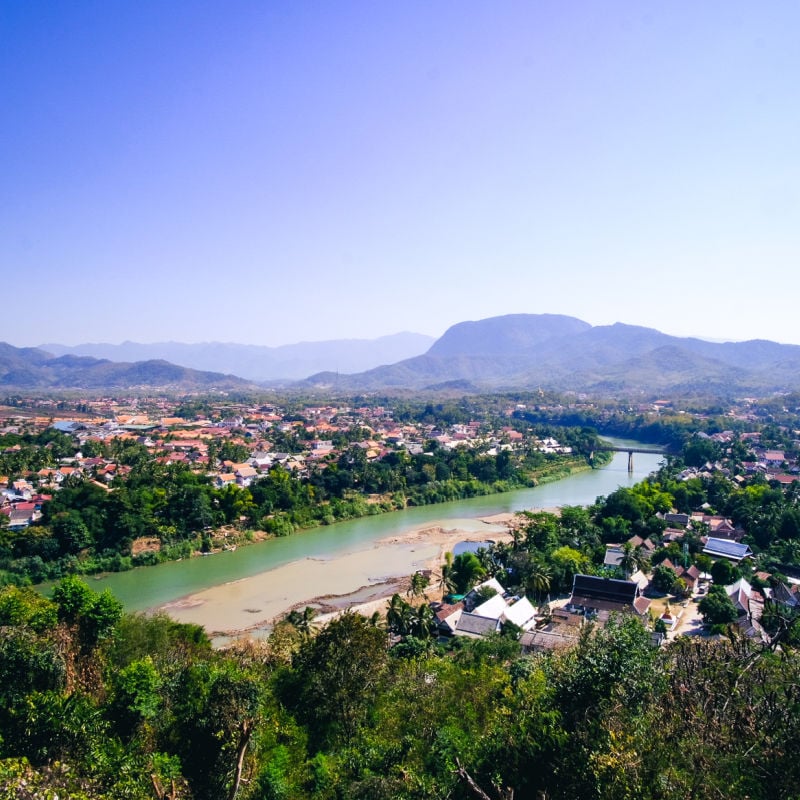 luang prabang and the mekong river in laos