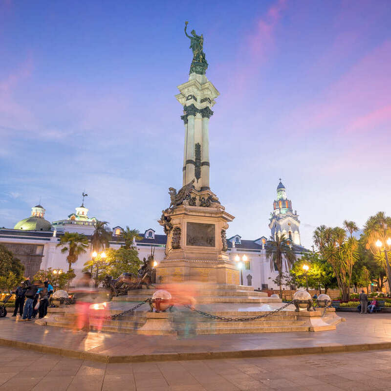 Colonial Plaza Grande Quito In Quito, Ecuador, South America