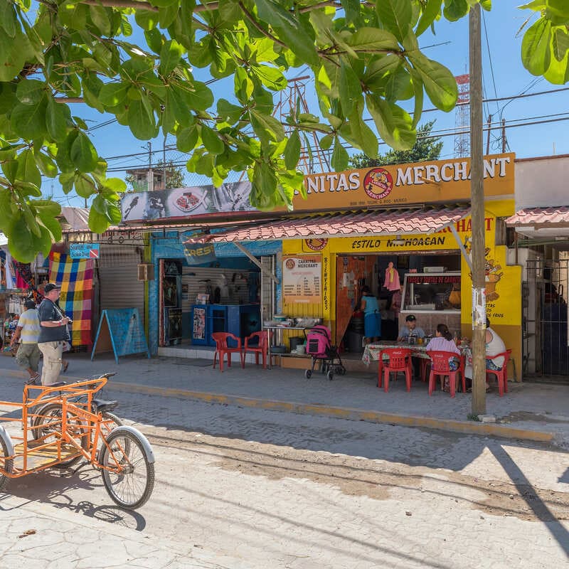 Street In Downtown Tulum, Mexico