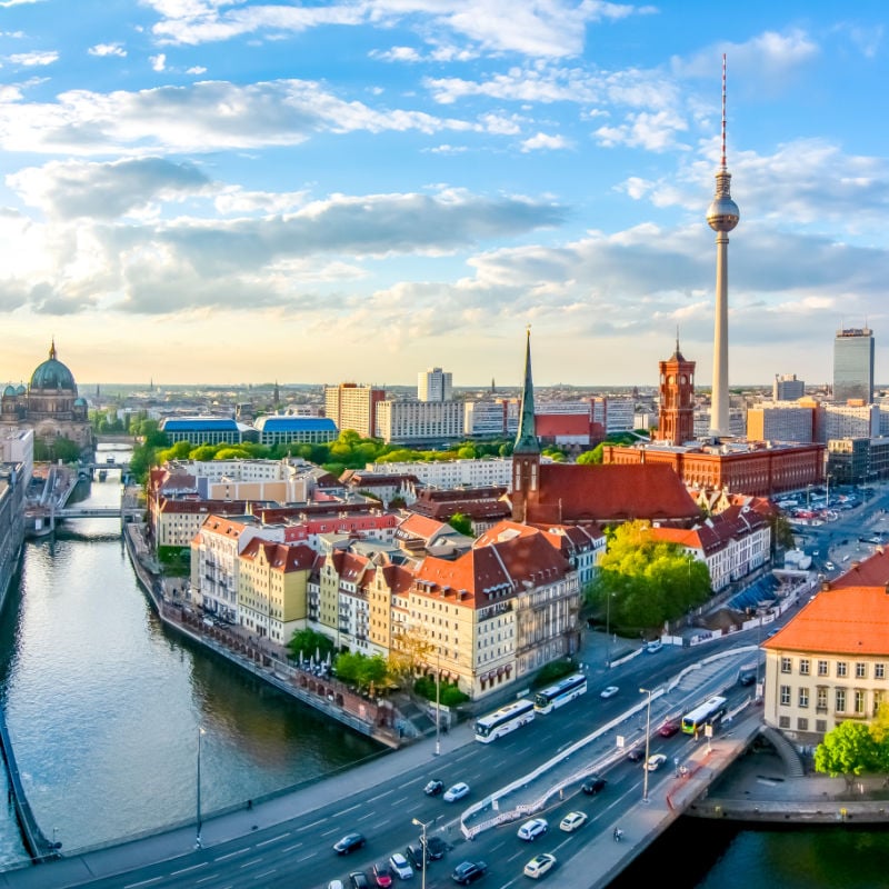 aerial view of Berlin, Germany