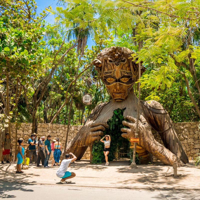 Popular sculpture in Tulum