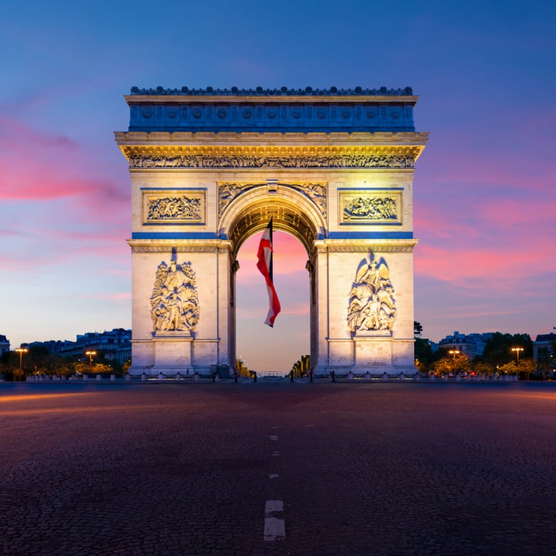 Paris Champs Elysees Sunset