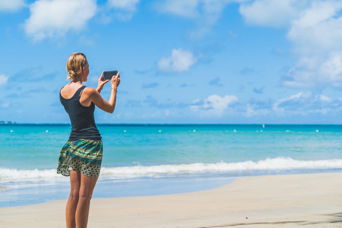 Woman on a beach