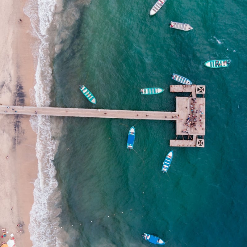 a View from the sky of the riviera nayarit