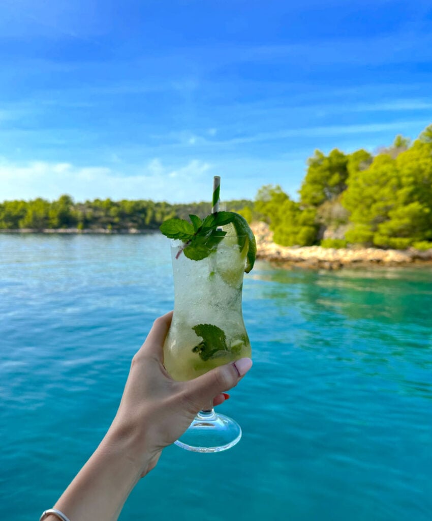 cocktail on yacht in croatia