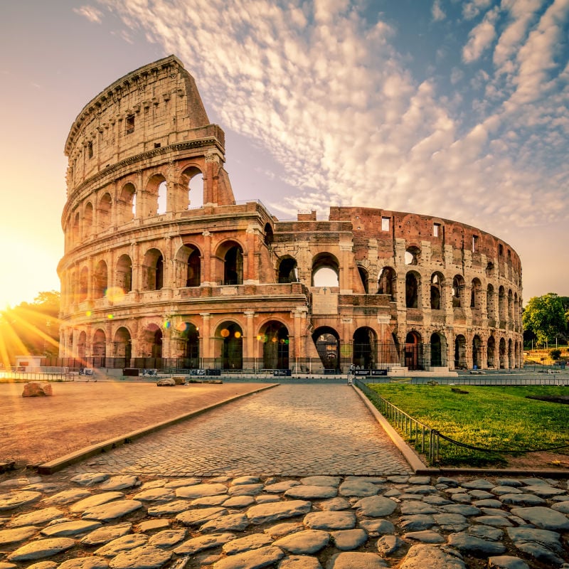 view of the Colosseum, Rome