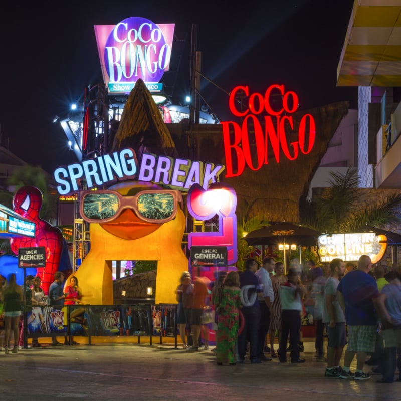 Conco Bongo nightclub in Cancun at the start of Spring Break