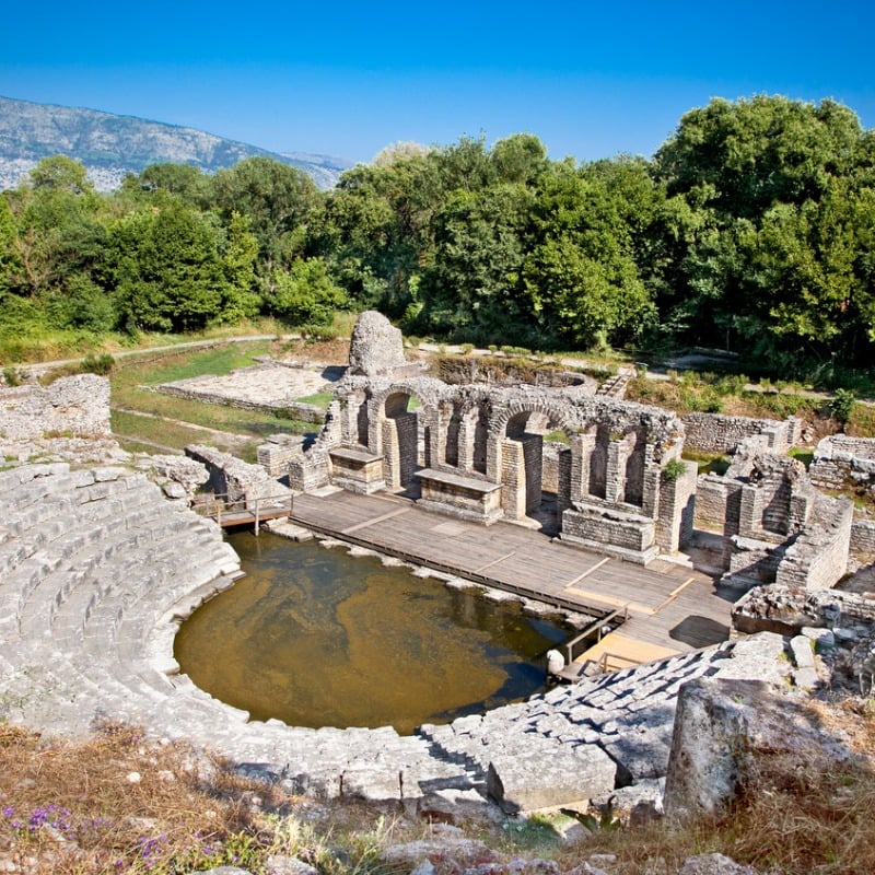 Greek Amphitheatre In Butrint, Albania