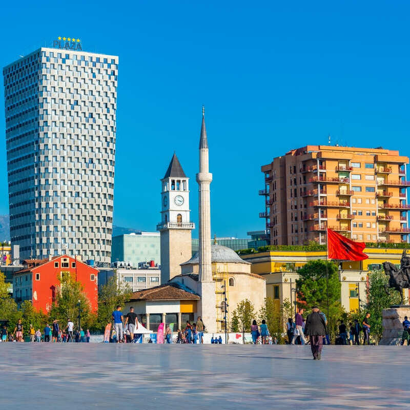 Skanderberg Square In Tirana, Capital City Of Albania, Western Balkans, South Eastern Europe