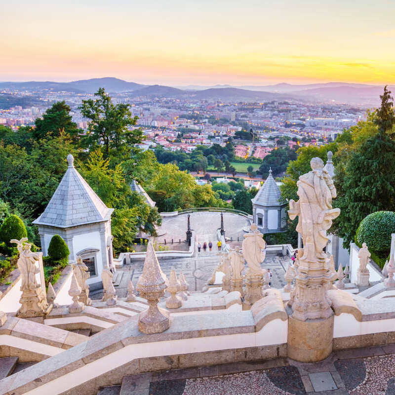 The Bom Jesus Do Monte Sanctuary In Braga, Northern Portugal, Southern Europe