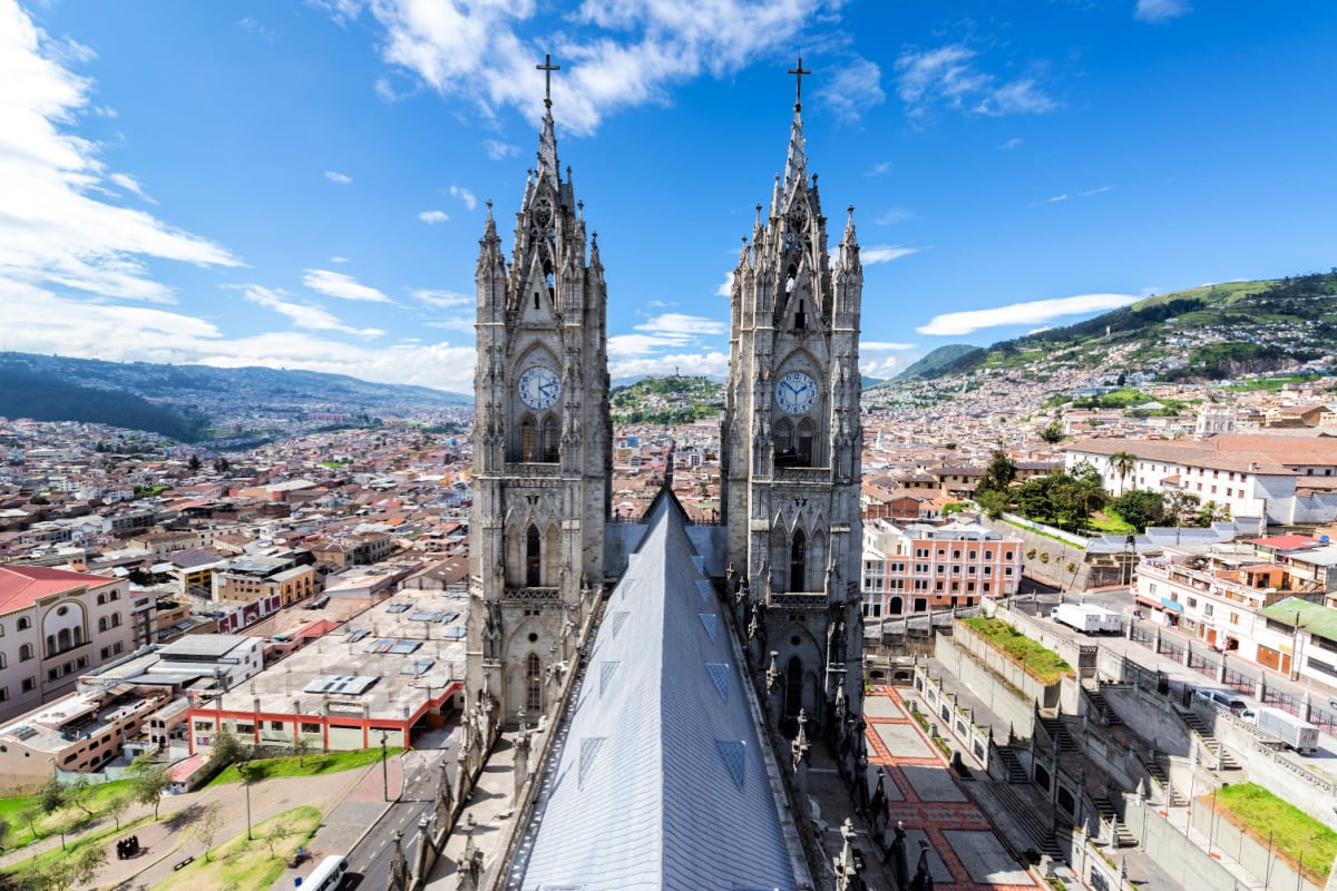 View of a church in Quito, Ecuador