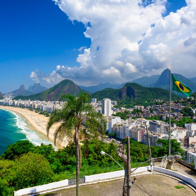 Copacabana beach in Rio de Janeiro, Brazil