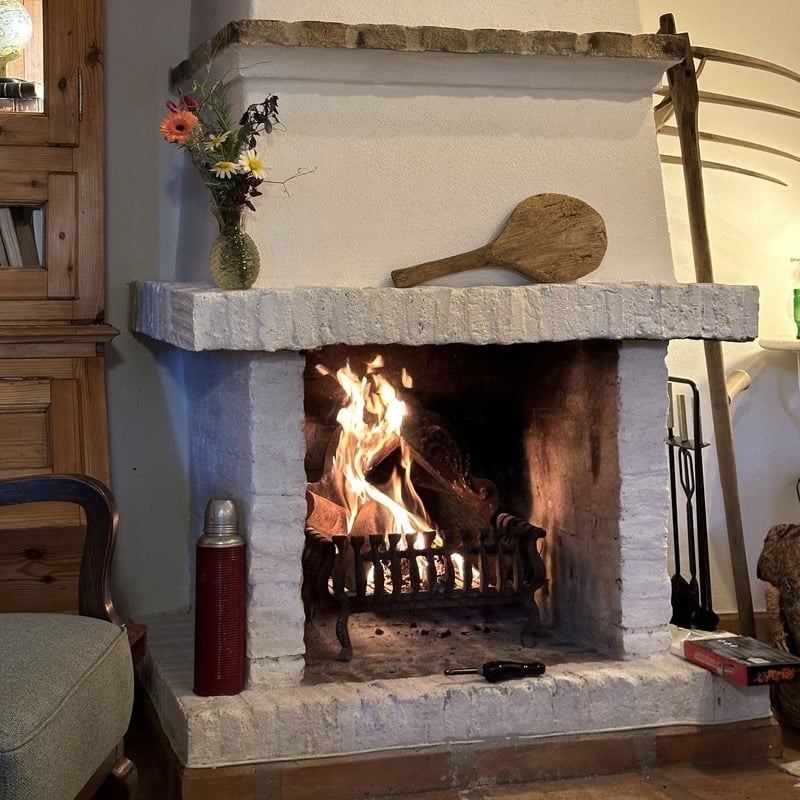 Fireplace In The Almoada, A Boutique Hotel In The Algarve, Southern Portugal, Southern Europe