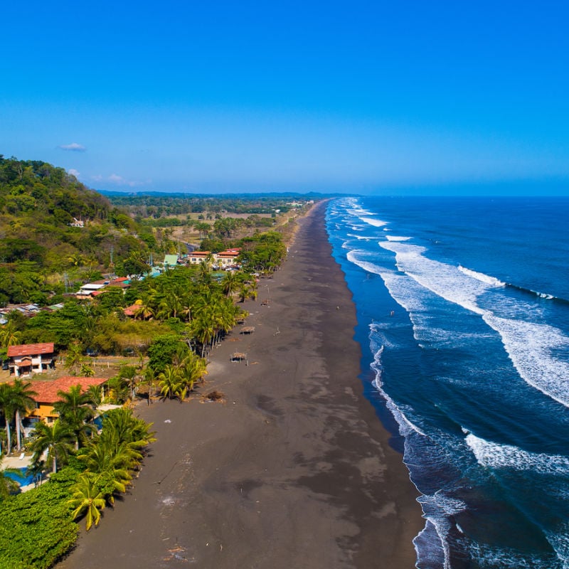 coastline of playa hermosa costa rica